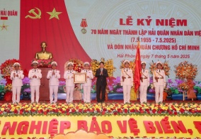 Quân chủng Hải Quân đón nhận Huân chương Hồ Chí Minh lần thứ 3
