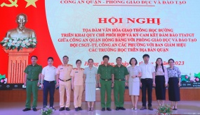 Quận Hồng Bàng ký quy chế phối hợp bảo đảm TTATGT trường học
