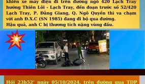 Thông tin an toàn giao thông ngày 6/10/2024