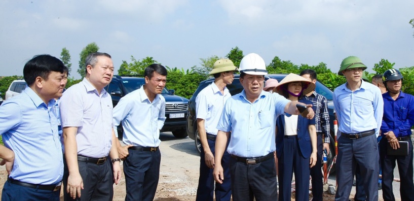 Phó Chủ tịch UBND thành phố Nguyễn Đức Thọ kiểm tra Dự án cải tạo, nâng cấp QL 37 đoạn qua địa phận thành phố Hải Phòng 