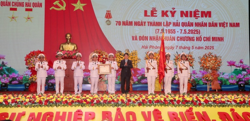 Quân chủng Hải Quân đón nhận Huân chương Hồ Chí Minh lần thứ 3