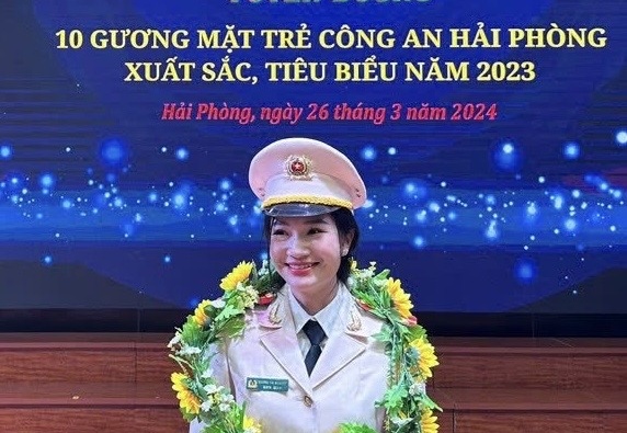Nữ đại úy công an cấp xã hai lần được vinh danh là gương mặt trẻ Công an Hải Phòng xuất sắc, tiêu biểu