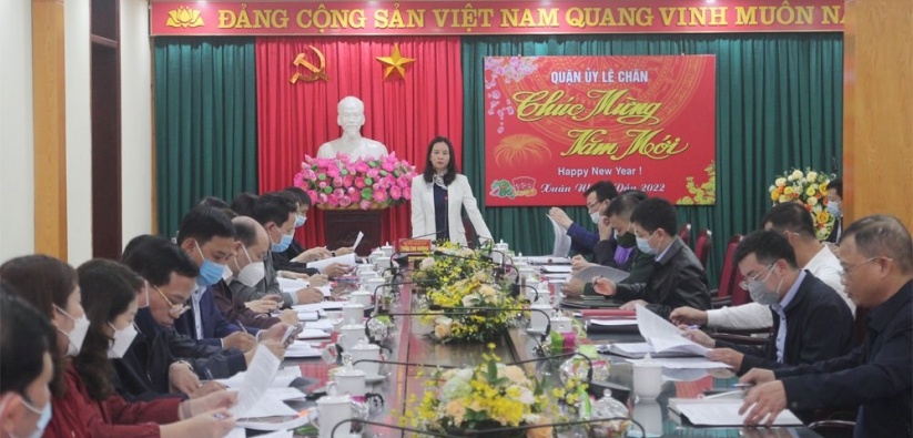 Quận Lê Chân:  Tổ chức tốt các hoạt động đón tết Nguyên đán Nhâm Dần 2022  an toàn, lành mạnh