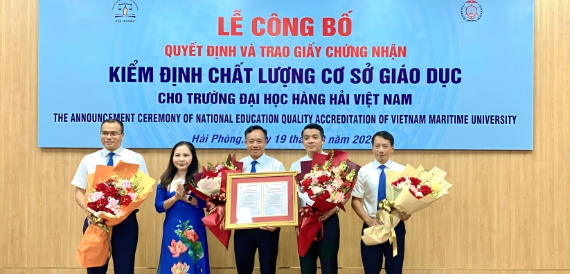 Trường Đại học Hàng hải Việt Nam được chứng nhận Kiểm định chất lượng cơ sở giáo dục Đại Học 