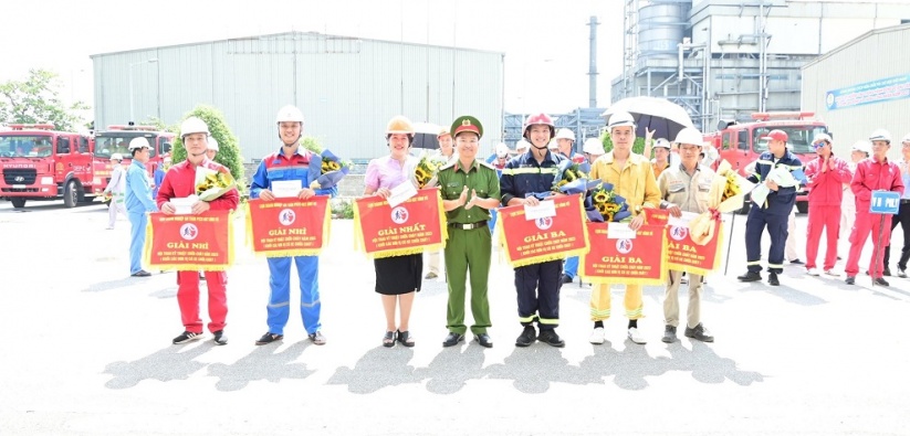 Hội thao kỹ thuật an toàn PCCC Cụm Doanh nghiệp an toàn PCCC Khu Kinh tế Đình Vũ