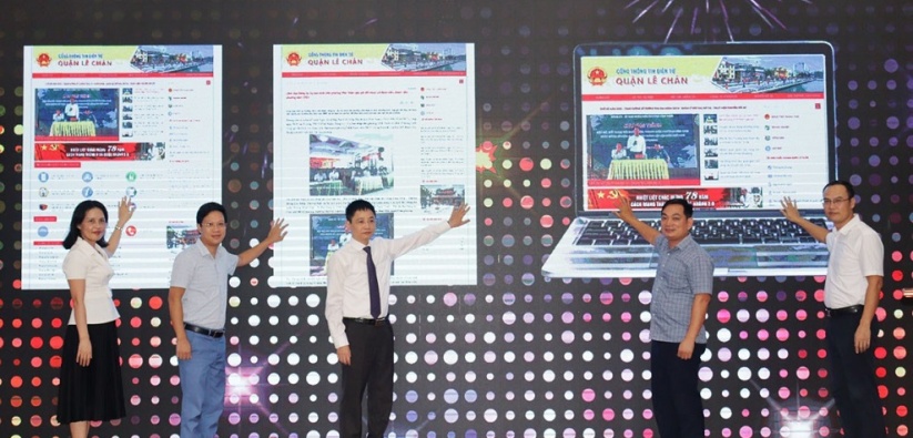 Ra mắt phiên bản nâng cấp mới Cổng Thông tin điện tử của quận Lê Chân