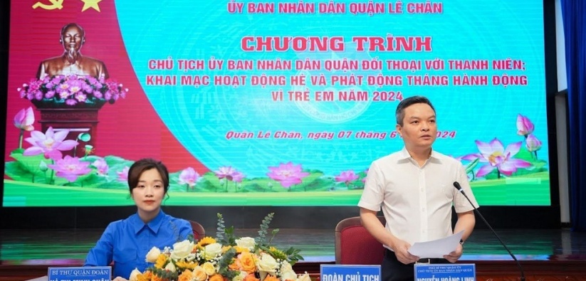 Chủ tịch UBND quận Lê Chân đối thoại với thanh niên
