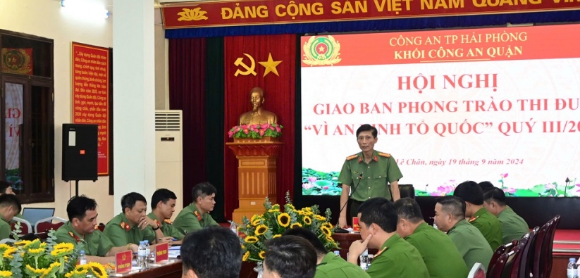 Khối Công an quận:   Giao ban phong trào thi đua “Vì An ninh Tổ quốc” quý III/2024