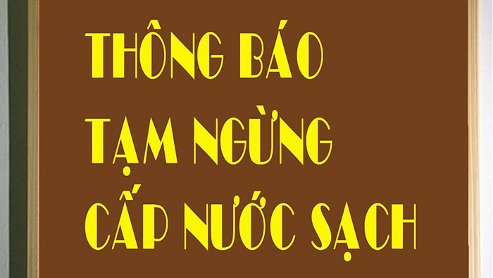 Thông báo ngừng cấp nước tuyến đường cầu Tân Vũ Lạch Huyện, khu vực thuộc các xã Nghĩa Lộ, Văn Phong - huyện Cát Hải