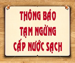 Thông báo ngừng cấp nước khu vực xã Hồng Thái và một phần xã Quốc Tuấn - huyện An Dương