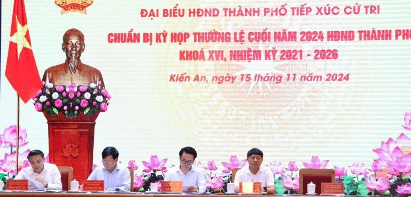 Đại biểu HĐND thành phố tiếp xúc cử tri quận Kiến An phục vụ Kỳ họp thường lệ cuối năm 2024