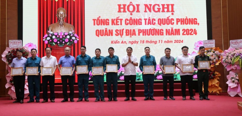 Quận Kiến An tổ chức Hội nghị tổng kết công tác Quốc phòng, Quân sự địa phương năm 2024