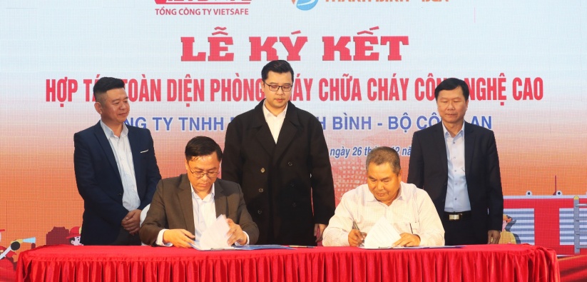 Tổng Công ty VietSafe, Công ty TNHH MTV Thanh Bình - Bộ Công an và Công ty Global Fire Consultant: Ký kết hợp tác phân phối phương tiện, vật tư, thiết bị PCCC