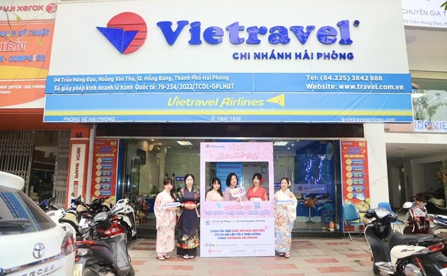 Sôi động “Lễ hội Hoa Anh Đào” tại Vietravel Hải Phòng