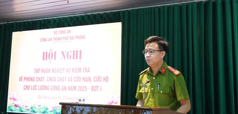 134 cán bộ, chiến sĩ tham gia tập huấn nghiệp vụ kiểm tra về PCCC và CNCH 